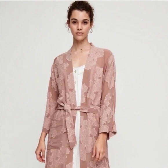Aritzia Wilfred Durante Jacket Robe - Pink - Size XS - Picture 3 of 14